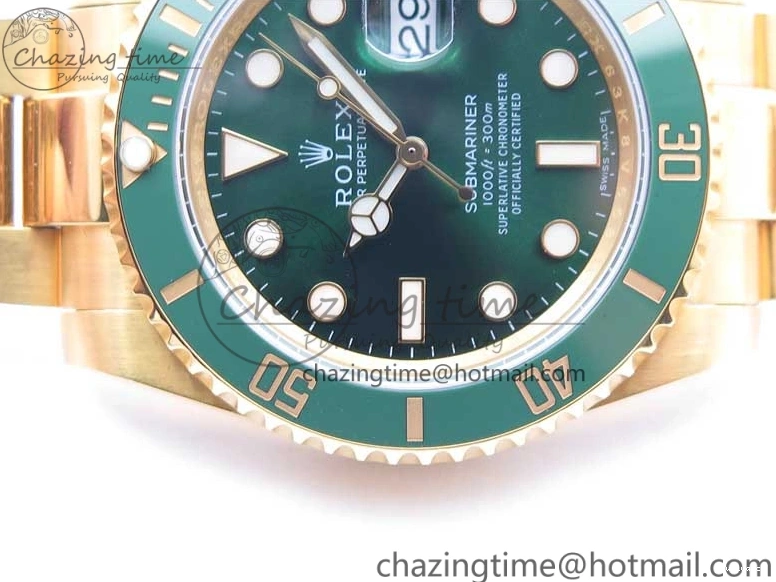Wrapped YG 116610 Wrapped A2836 Edition ROF Submariner LV YG Green Bracelet on Best Dial 0422